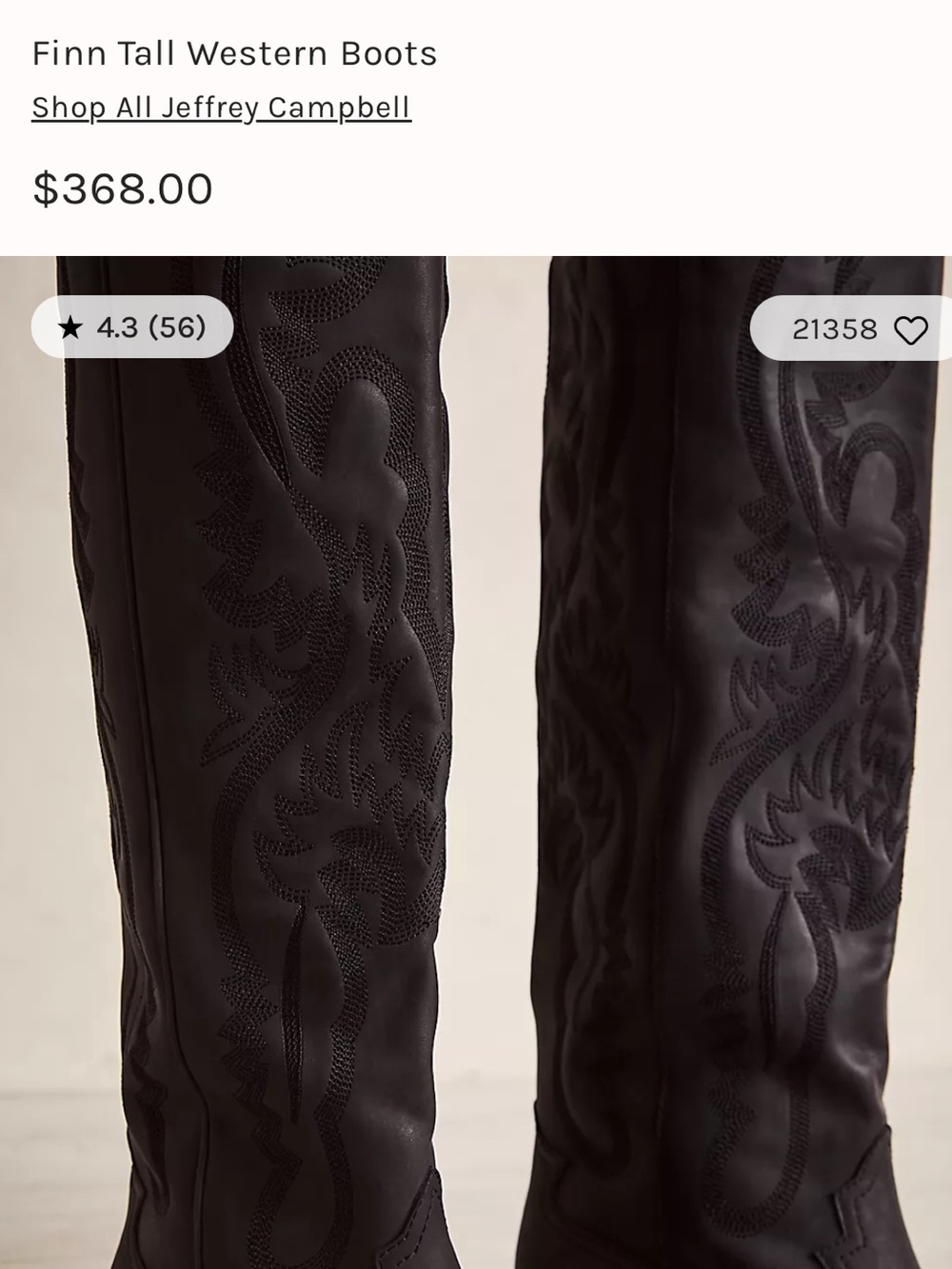 Jeffrey Campbell Finn Tall Western Boots - Picture 5 of 10